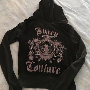 JUICY COUTURE Black Jacket with Logo on Back